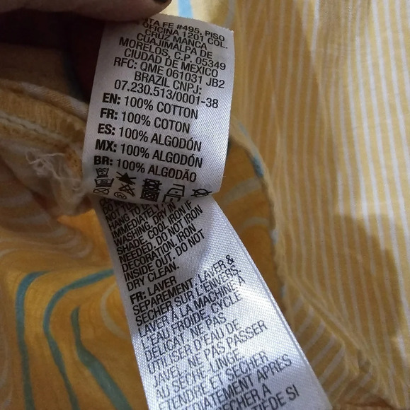 Roxy Crossing Stripes Off The Shoulder Cotton Top, Tie Hem, Lightweight, EUC! - Picture 11 of 12